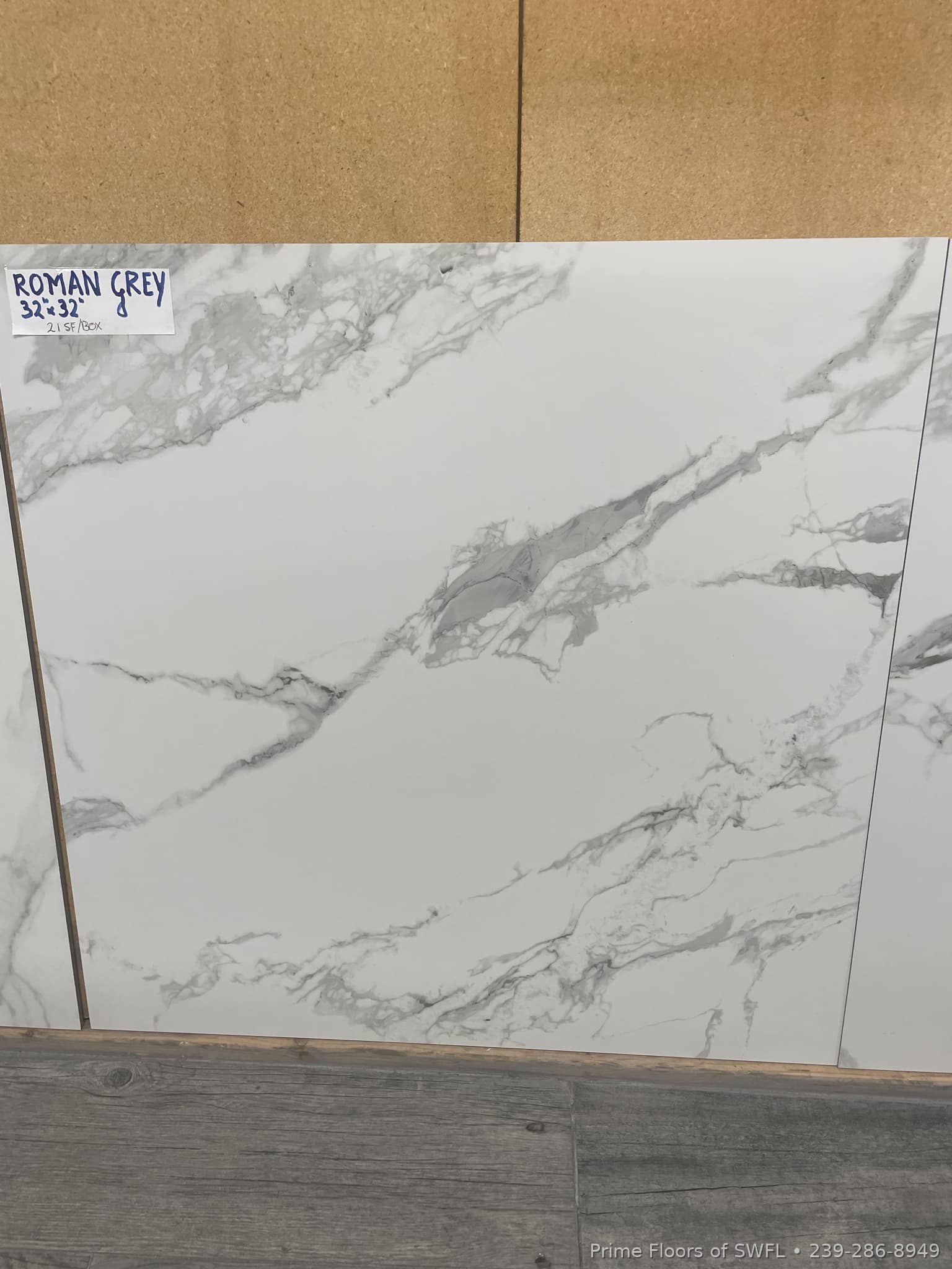 Marble look tile sample